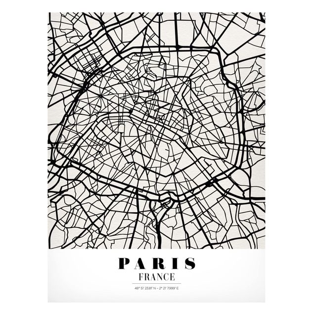 Paris wall art Paris City Map - Classic