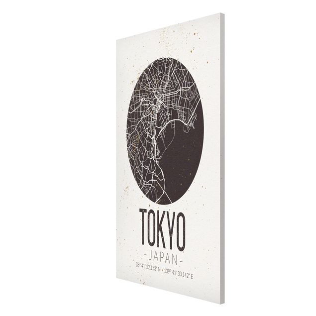 Magnet boards maps Tokyo City Map - Retro