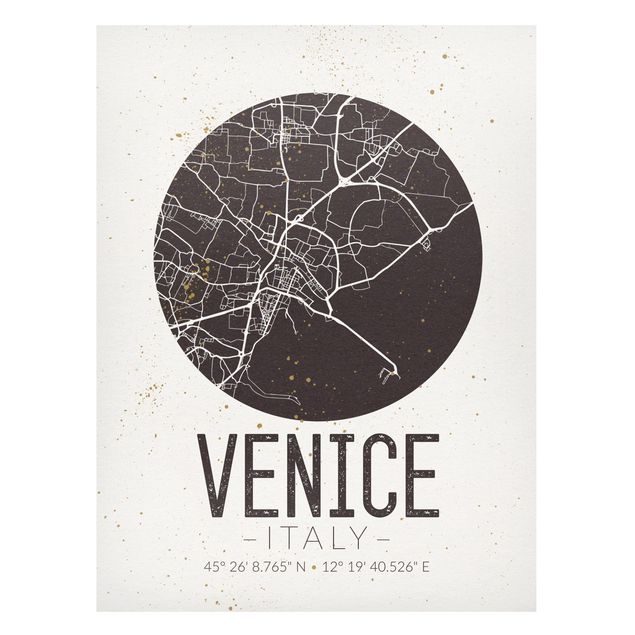 Magnet boards maps Venice City Map - Retro