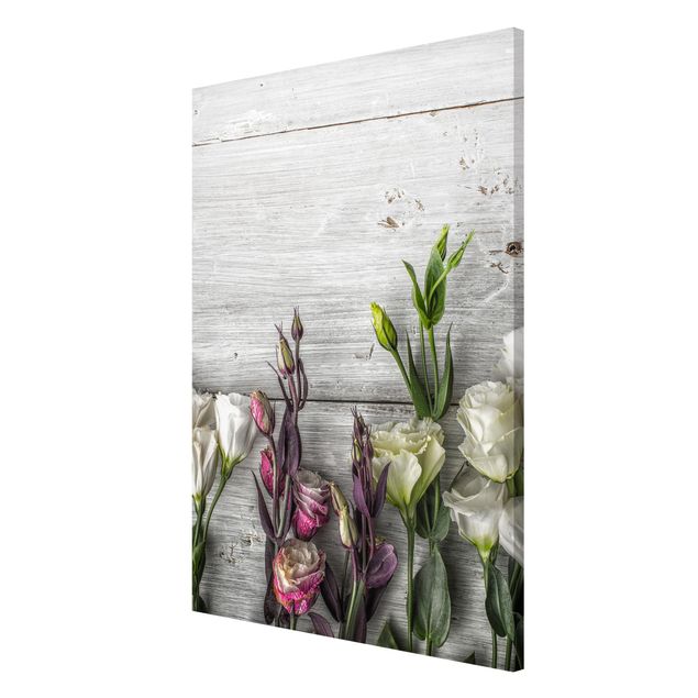 Magnet boards flower Tulip Rose Shabby Wood Look