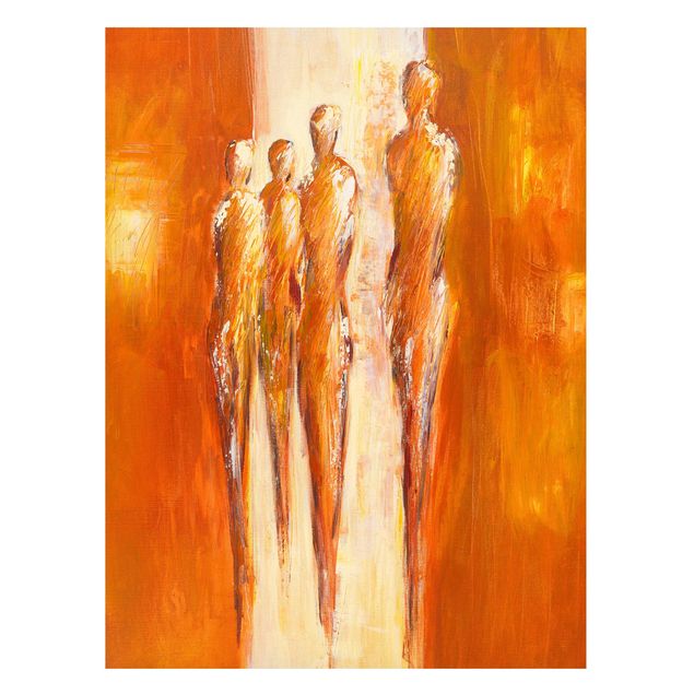 Art posters Petra Schüßler - Four Figures In Orange 02
