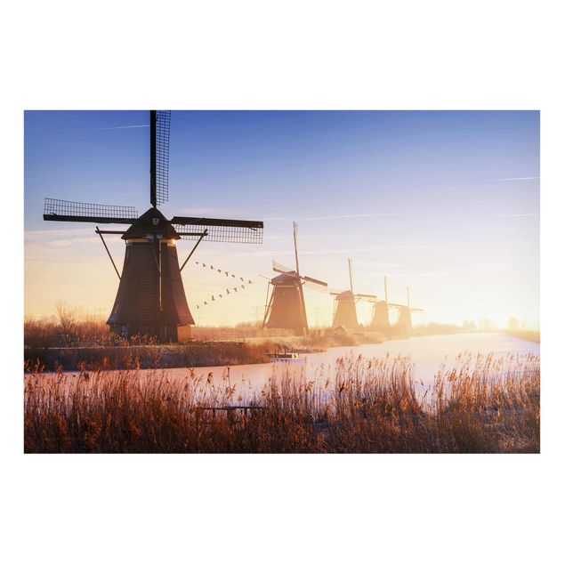 Landscape canvas prints Windmills Of Kinderdijk