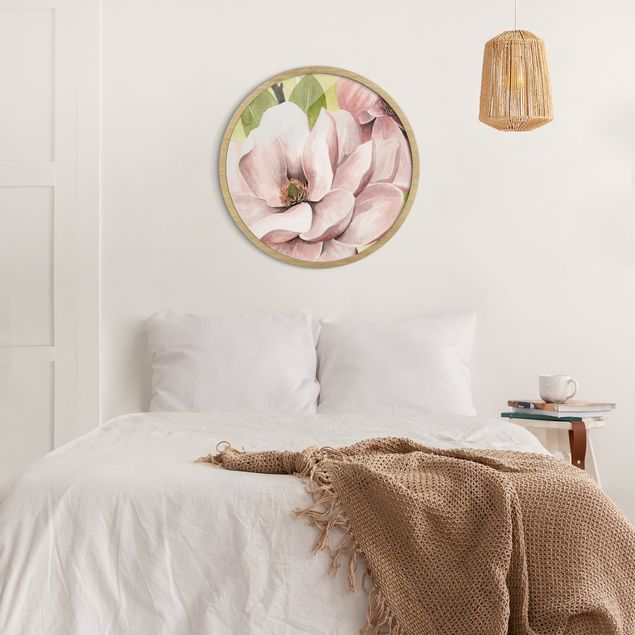 Framed floral Magnolia Blushing I