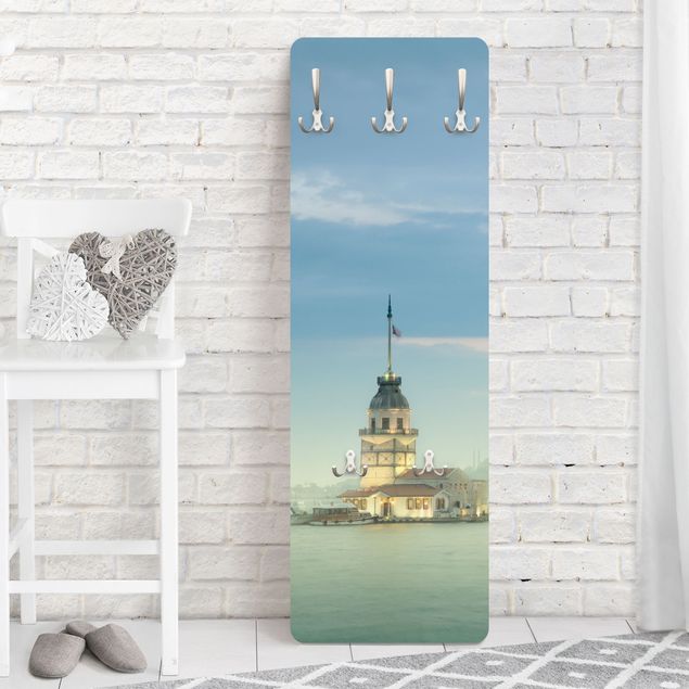 Wall mounted coat rack architecture and skylines Maidens Tower