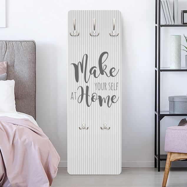 White wall coat rack Make yourself at Home