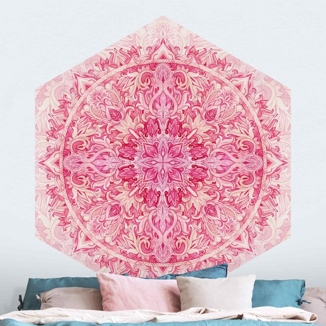 Wallpapers ornaments Mandala Watercolour Ornament Pattern Pink