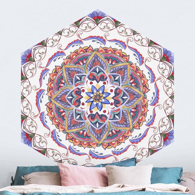 Modern wallpaper designs Mandala Meditation Pranayama