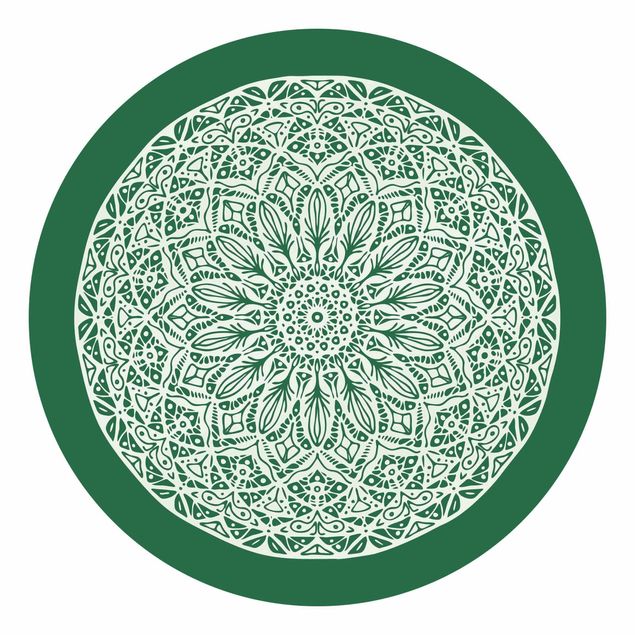 Wallpapers spiritual Mandala Ornament Green Backdrop