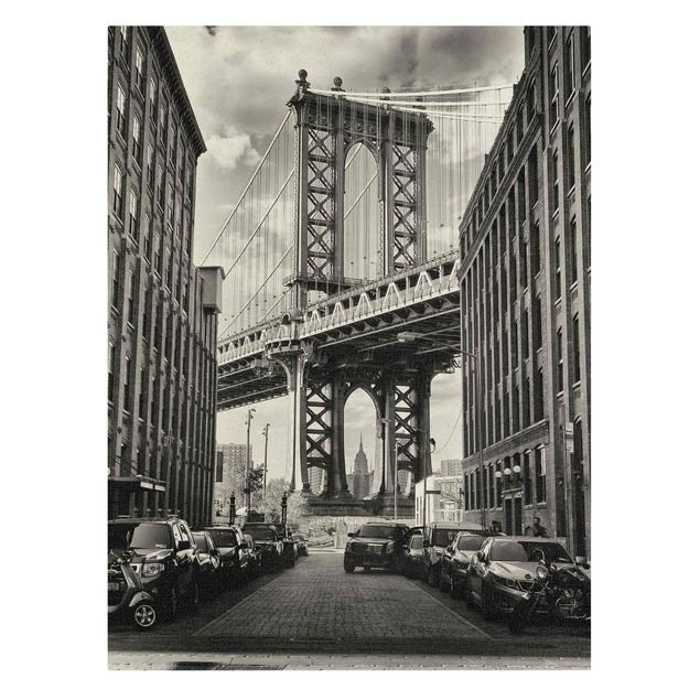 Prints modern Manhattan Bridge in America