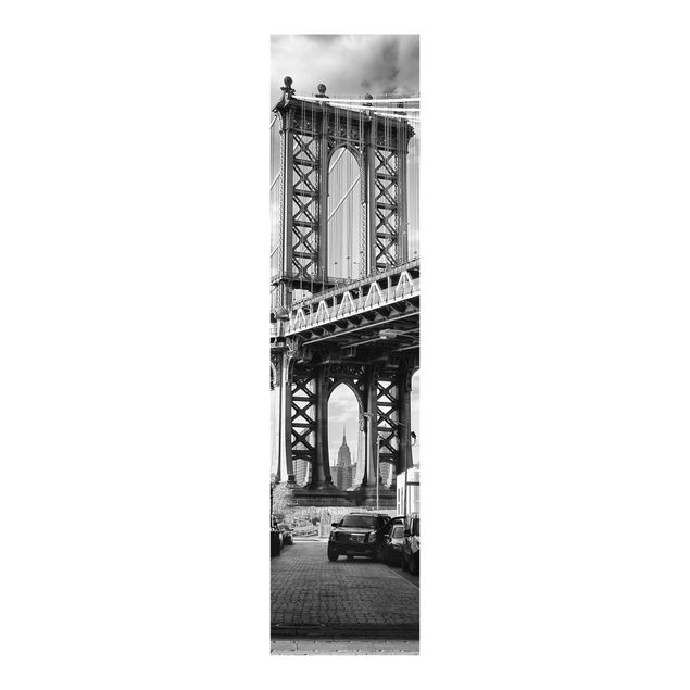 Sliding panel curtains architecture and skylines Manhattan Bridge In America