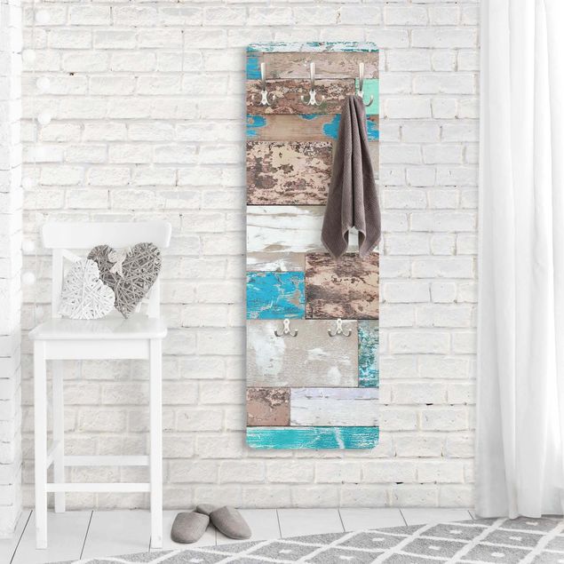Wall mounted coat rack patterns Maritime Planks