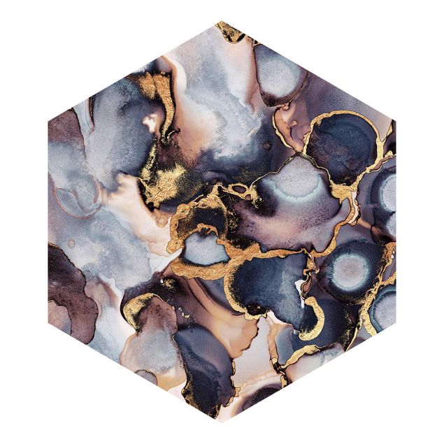 Elisabeth Fredriksson art Marble Watercolour With Gold