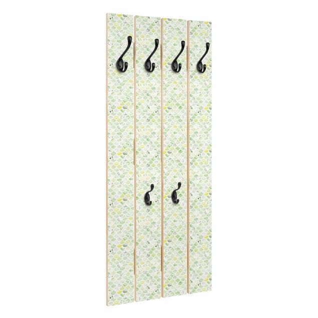Wall mounted coat rack Marble Pattern Spring Green