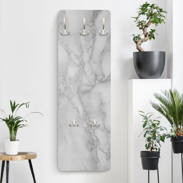 Wall mounted coat rack black and white Marble Look Black And White