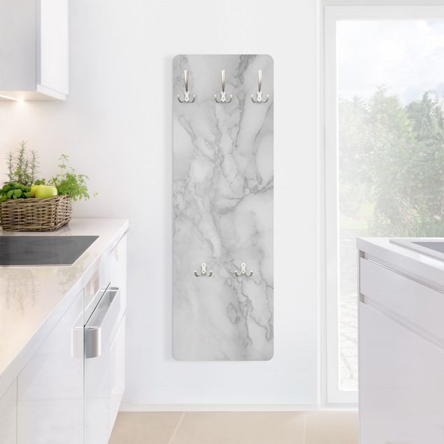Coat rack patterns Marble Look Black And White