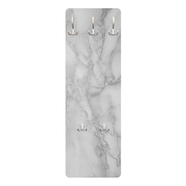 Wall mounted coat rack Marble Look Black And White