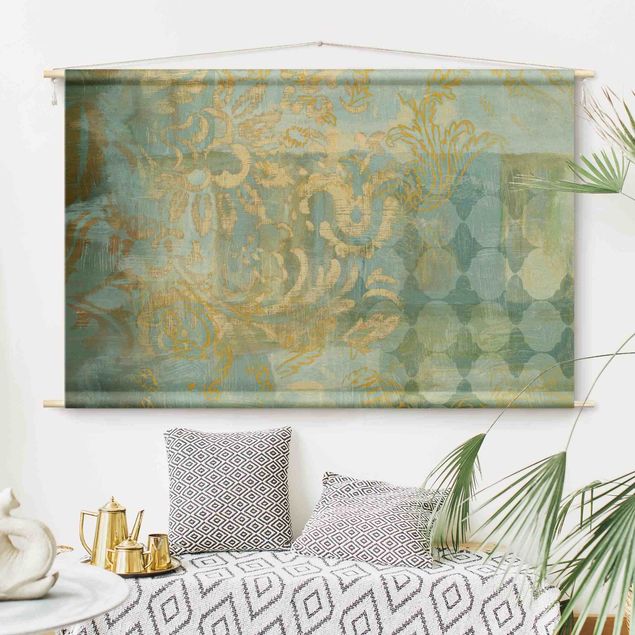 Kitchen Moroccan Collage In Gold And Turquoise