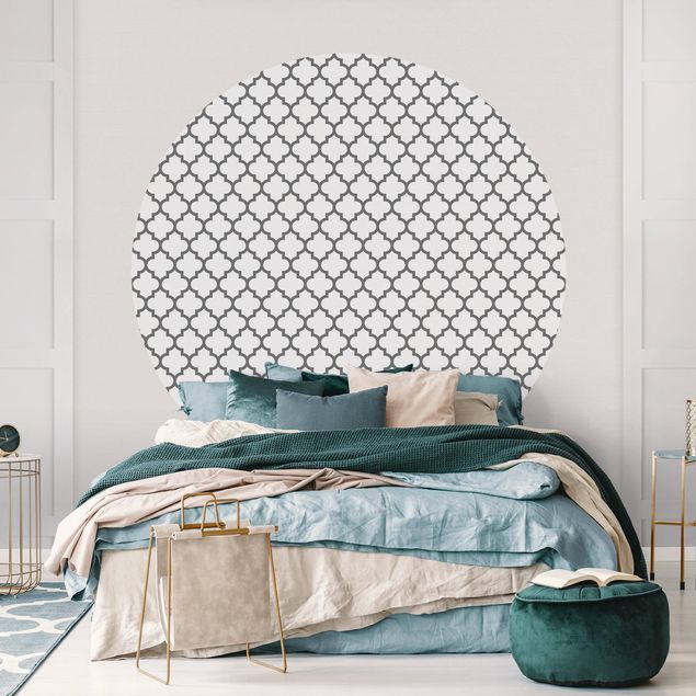 Kitchen Moroccan Pattern With Ornaments Grey