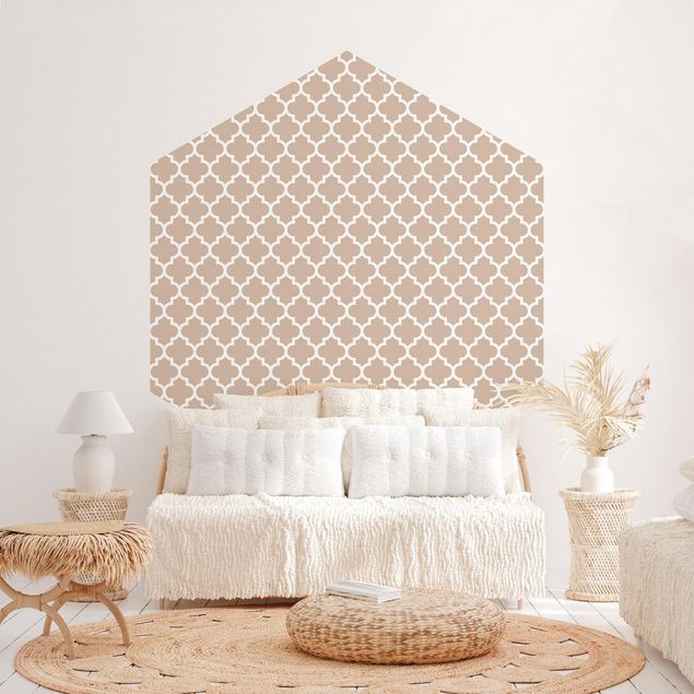 Wallpapers ornaments Moroccan Pattern With Ornaments In Front Of Beige