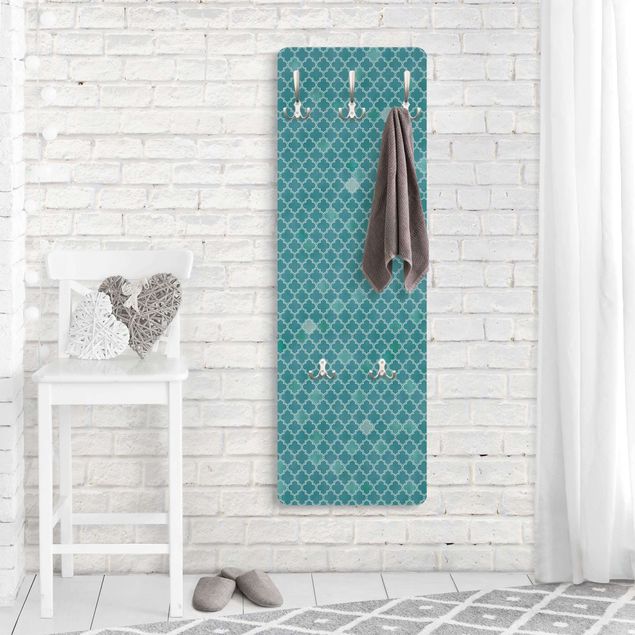 Wall mounted coat rack Moroccan Ornament Pattern