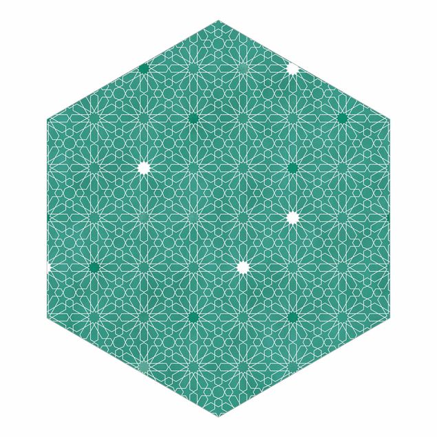 Wallpapers turquoise Moroccan Stars Pattern