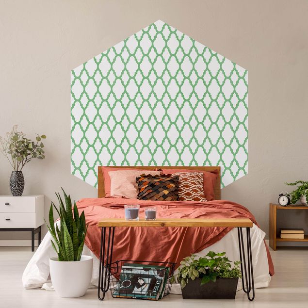 Wallpapers patterns Moroccan Honeycomb Line Pattern