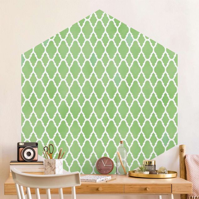 Wallpapers geometric Moroccan Honeycomb Pattern