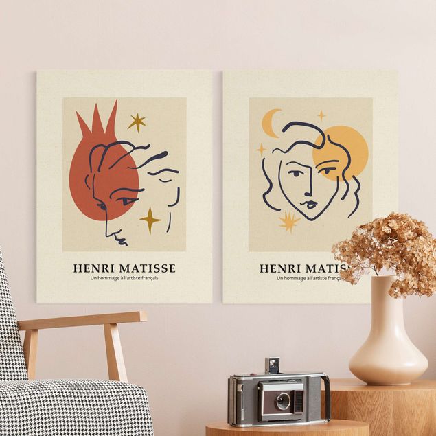 Prints multicoloured Matisse Homage - Faces