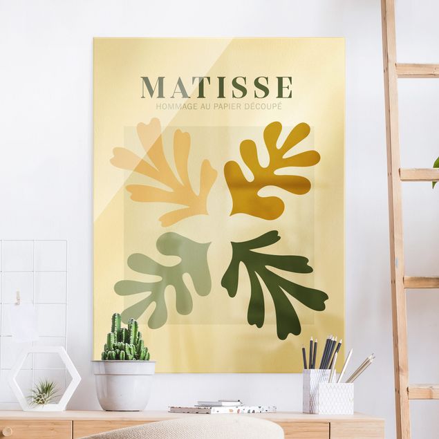 Abstract canvas wall art Matisse Interpretation - Leaves