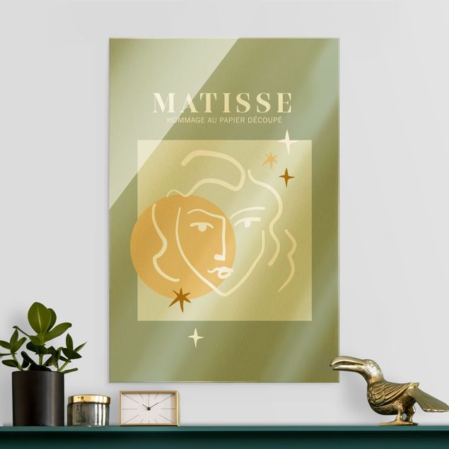 Prints abstract Matisse Interpretation - Face And Stars