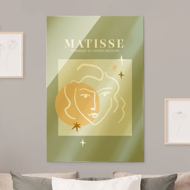 Modern art prints Matisse Interpretation - Face And Stars