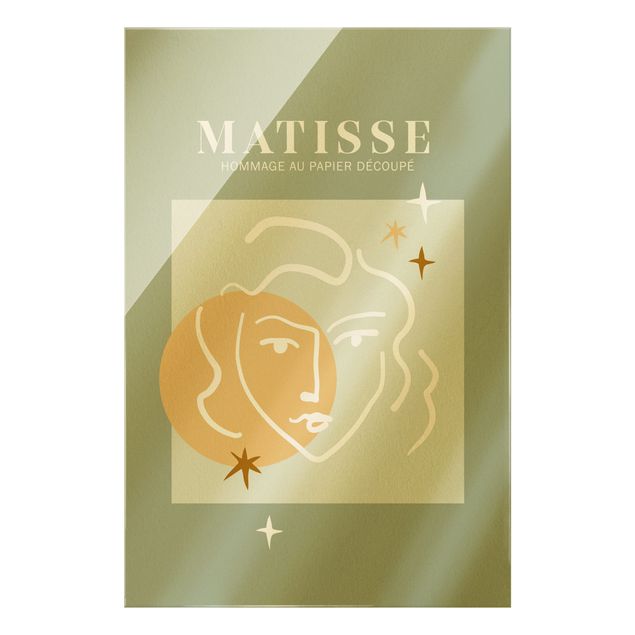 Prints Matisse Interpretation - Face And Stars