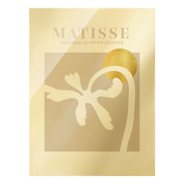 Magnettafel Glas Matisse Interpretation - Palm Tree And Sun
