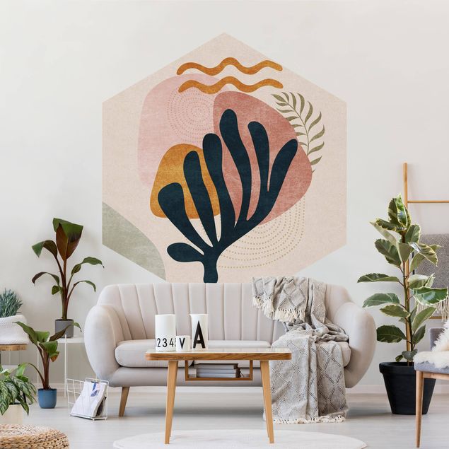 Contemporary wallpaper Mediterranean Coral