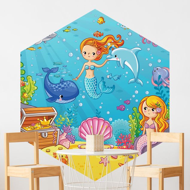 Kids room decor Mermaid Underwater World
