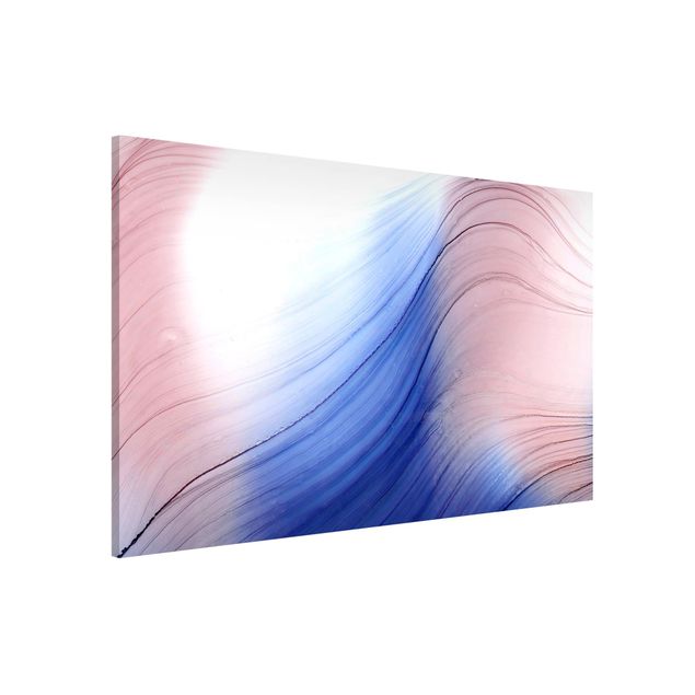 Art posters Mottled Colours Blue With Light Pink