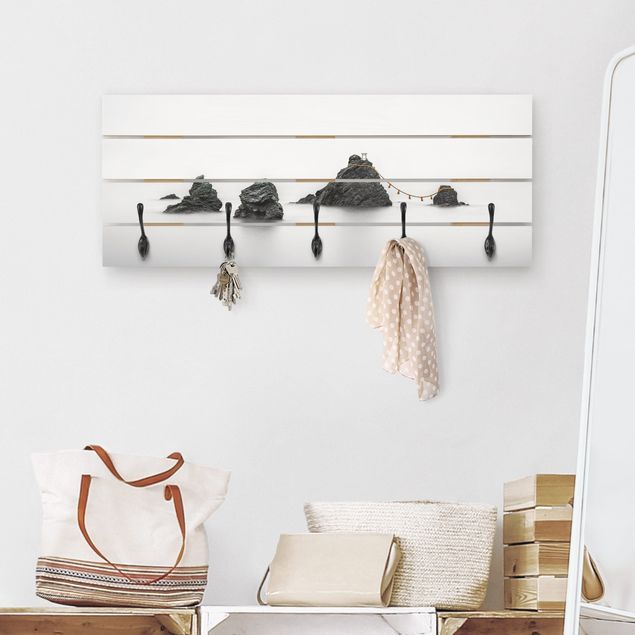 Wall mounted coat rack architecture and skylines Meoto Iwa -  The Married Couple Rocks