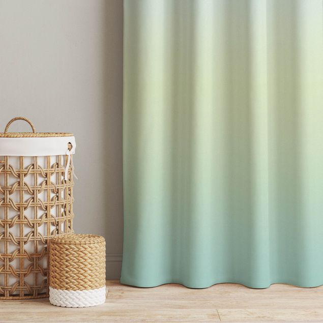 custom curtain Mint Green Colour Gradient