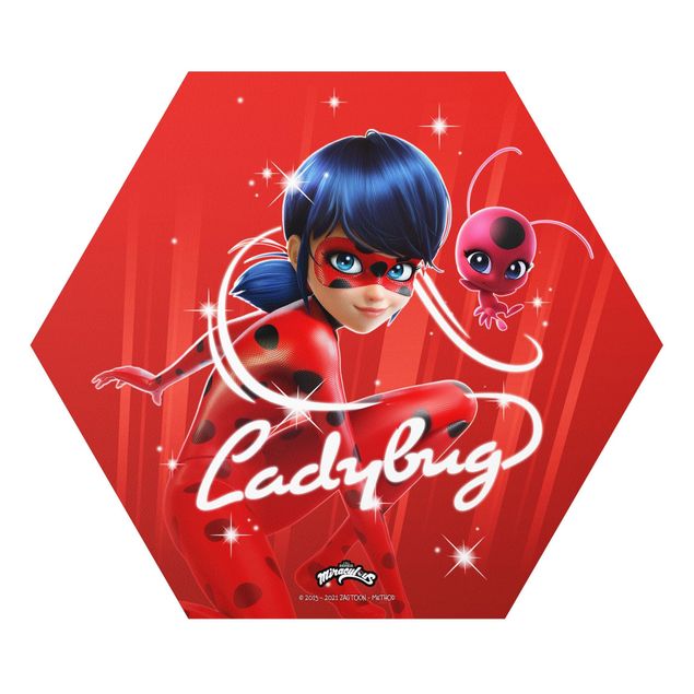 Red art prints Miraculous Ladybug And Trixx