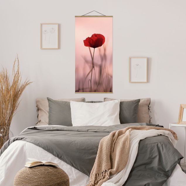 Floral canvas Poppy Flower In Twilight