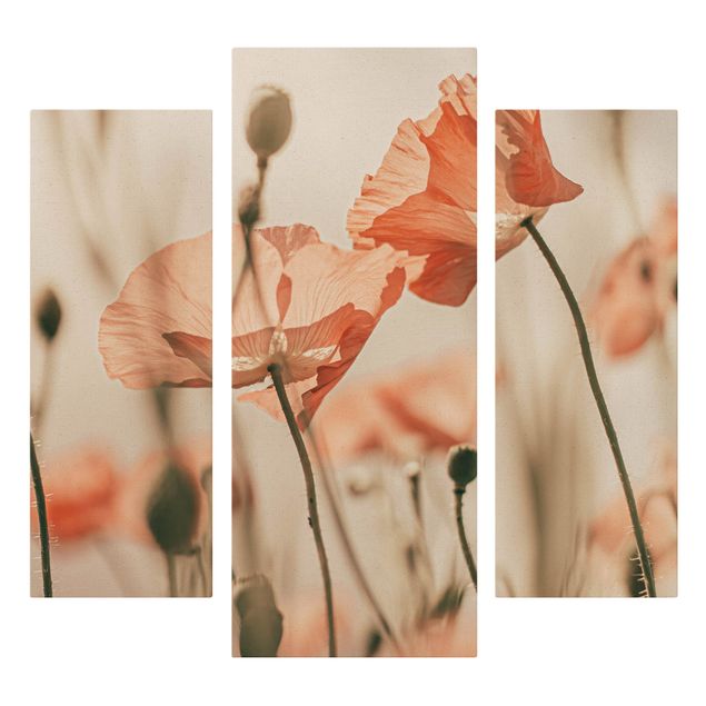 Modern art prints Poppy Flowers In Summer Breeze