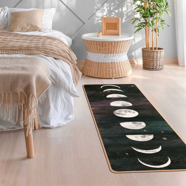 Zen rugs Moon Phases In Watercolour