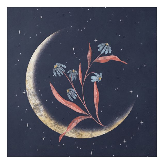 Prints Crescent Moon and Marguerites