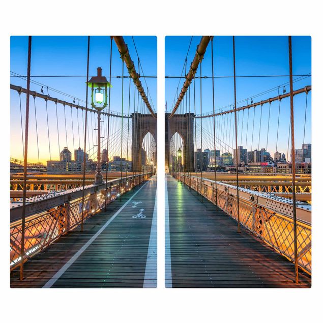 Stove top covers - Dawn On The Brooklyn Bridge