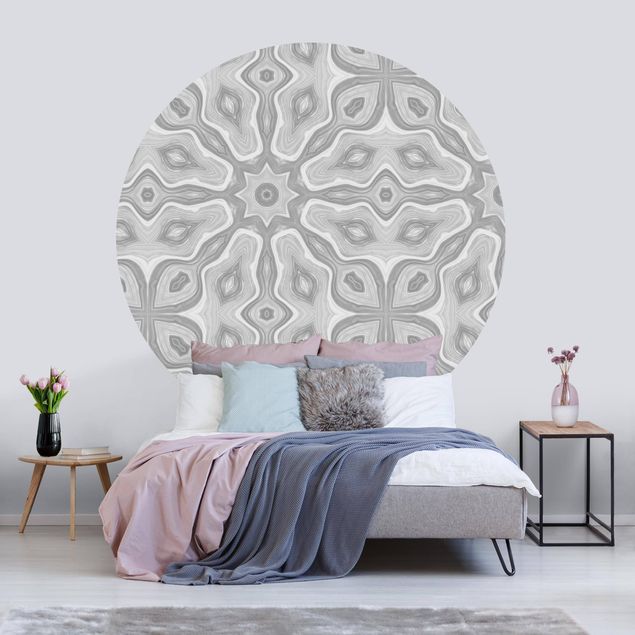 Contemporary wallpaper Pattern In Grey And Silver With Stars