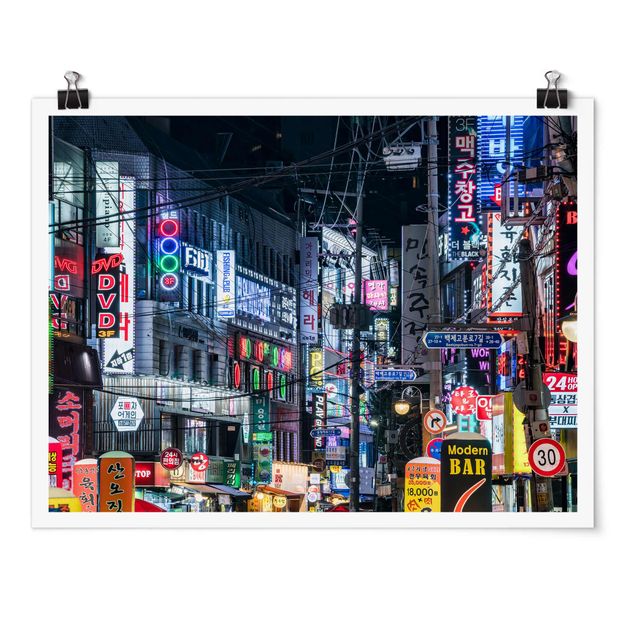 Skyline prints Nightlife Of Seoul