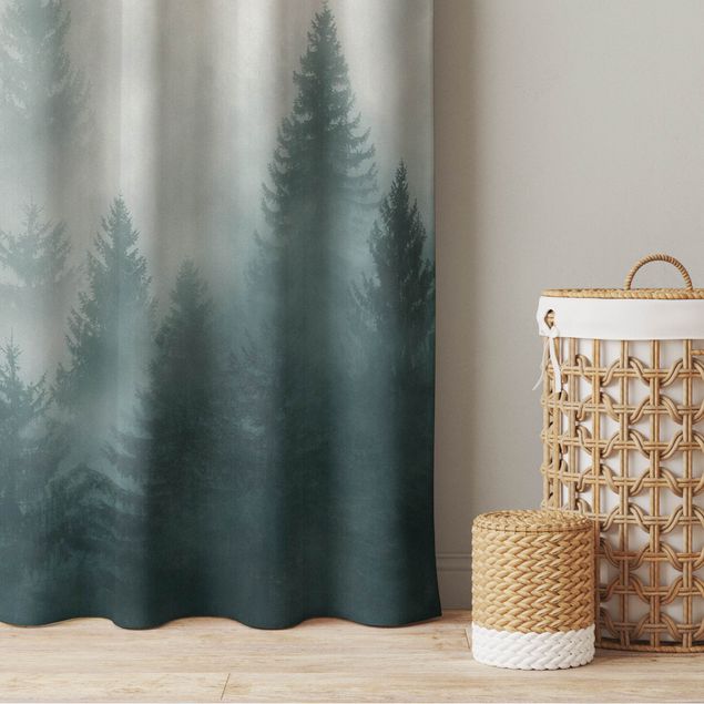 bespoke curtains Coniferous Forest In Fog