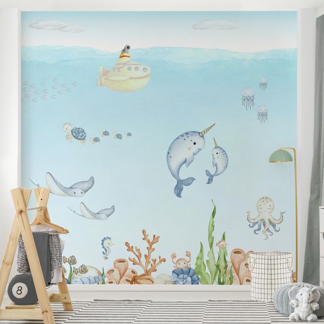 Wallpapers fishes Narwhal family with friends