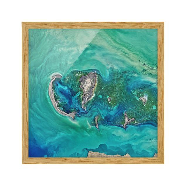 Beach canvas art NASA Picture Caspian Sea