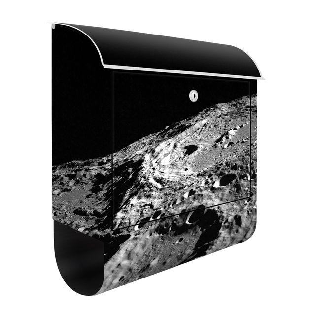 Letterboxes black and white NASA Picture Moon Crater